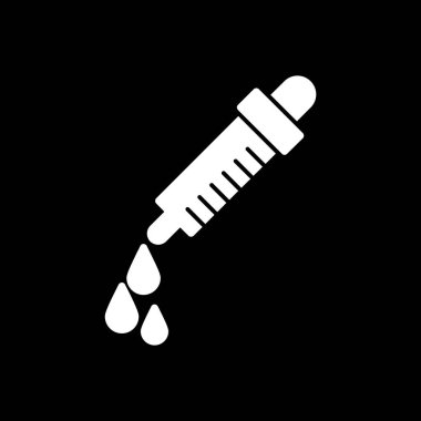 Siyah arkaplanda boya silindiri simgesi