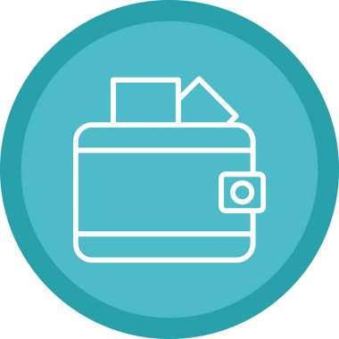 wallet icon, vector illustration simple design