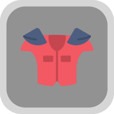 Yelek düz vektör simgesi