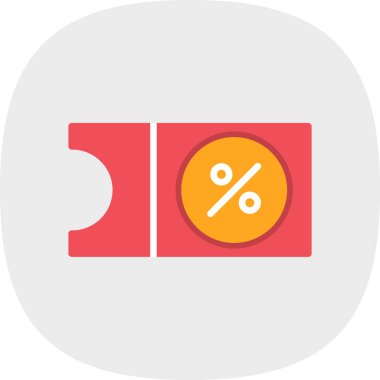 İndirimli Düz Çember Vektör Simgesi Tasarımı