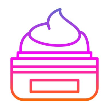 krem vektörü renk çizgisi simgesi