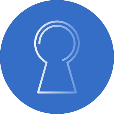 Anahtar deliği web simgesi vektör çizimi          