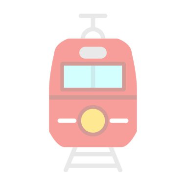 Basit tren vektör çizgisi resimlemesi  