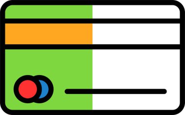 Kredi kartı ikonu. vektör illüstrasyonu 