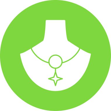 Kolye mücevher simgesinin vektör çizimi 