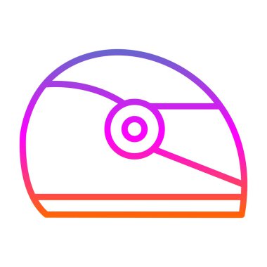 Kask simgesi basit tasarım illüstrasyonu 