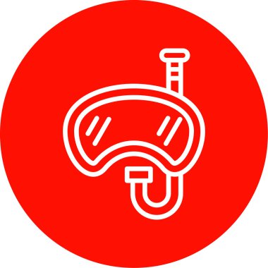 Bir aqualung simgesinin vektör çizimi