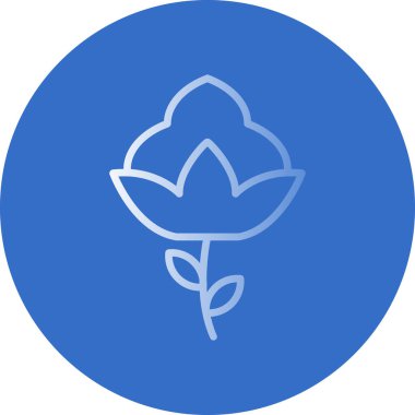 Pamuk çiçek simgesinin vektör illüstrasyonu 