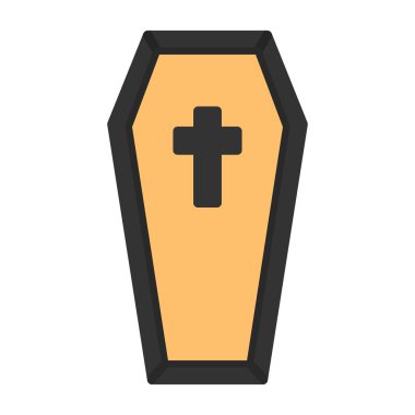 Ölüm düz vektör simgesi