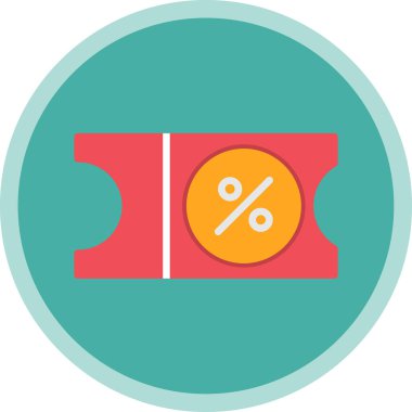 indirimli düz vektör simgesi