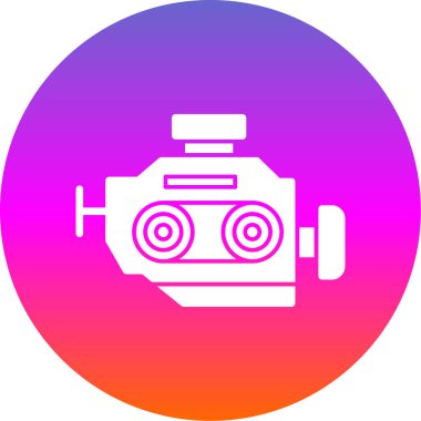 motor simgesi, vektör illüstrasyonu basit tasarım