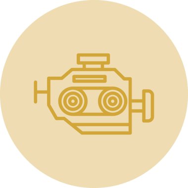 motor simgesi, vektör illüstrasyonu basit tasarım