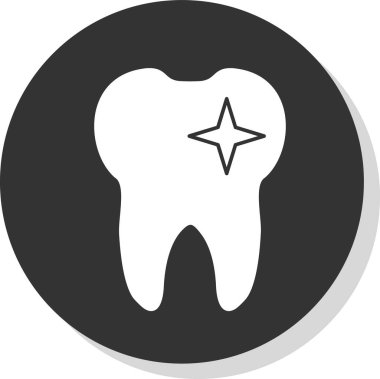 Diş düzlüğü simgesi, vektör illüstrasyonu