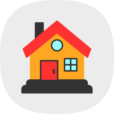 Ev vektör tasarımı. Ev düz simgesi 