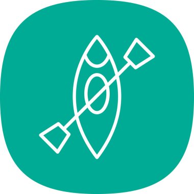 Kano yassı simgesinin vektör illüstrasyonu