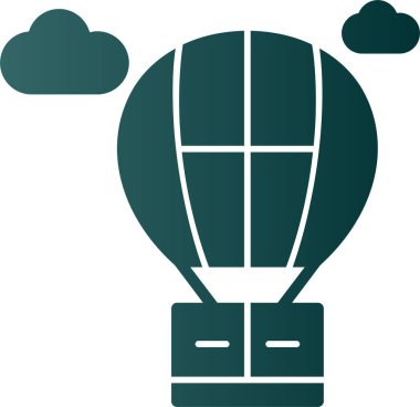 Hava balonuna çarptı. Web simgesi basit illüstrasyon