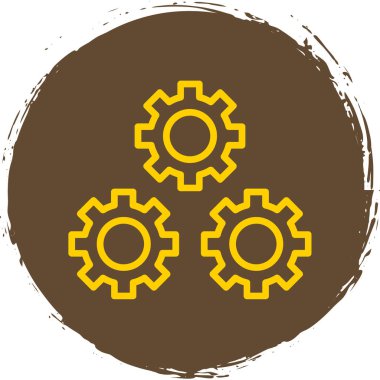 Dişliler. Web simgesi basit illüstrasyon