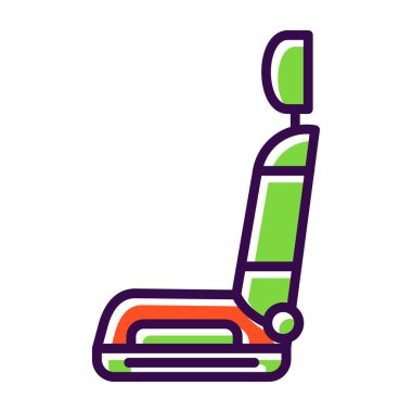 araba koltuğu simgesi, vektör illüstrasyonu basit tasarım