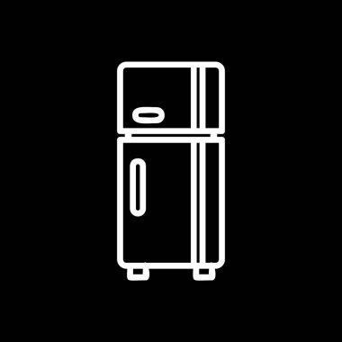 buzdolabı simgesi, vektör illüstrasyonu basit tasarım