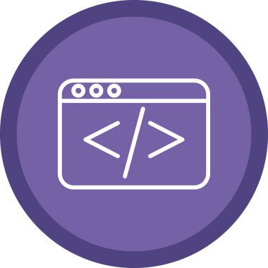 Kod işareti. Kodlama simgesi. vektör illüstrasyonu