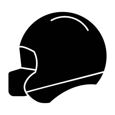 Futbol kask simge vektör çizim