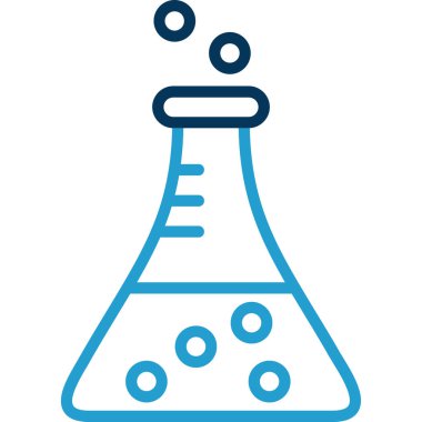 Bilim şişesi. Basit tasarım. Beaker vektör simgesi              