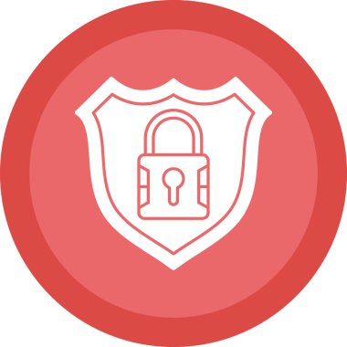 Güvenlik simgesinin vektör illüstrasyonu 