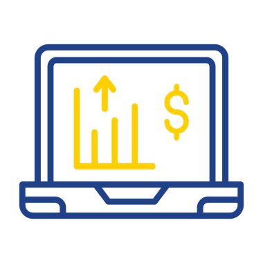 dizüstü bilgisayar simgesi, vektör illüstrasyonu basit tasarım