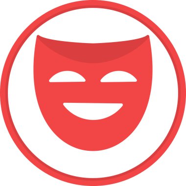 Tiyatro maskesi. Web simgesi basit illüstrasyon  
