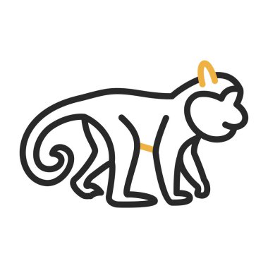 Maymun. Web simgesi basit illüstrasyon