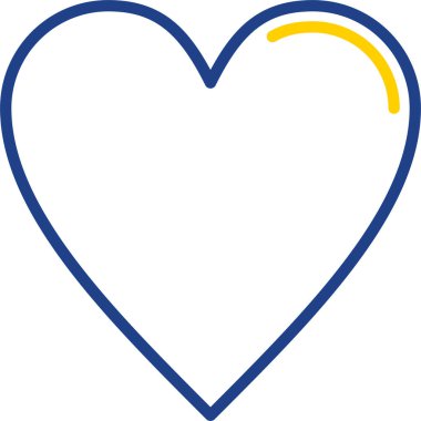 Kalp simgesi, vektör illüstrasyonu basit tasarım