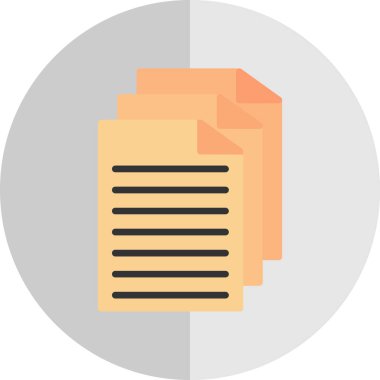 Belge simgesinin vektör illüstrasyonu 