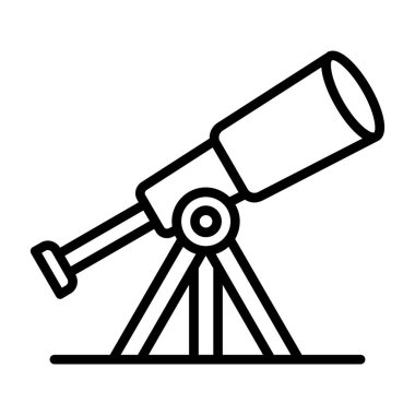 Teleskop. Web simgesi basit illüstrasyon 