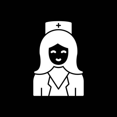 Hemşire hanım. Web simgesi basit illüstrasyon 