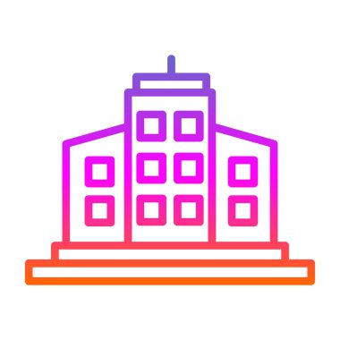 bina simgesi, basit vektör illüstrasyonu