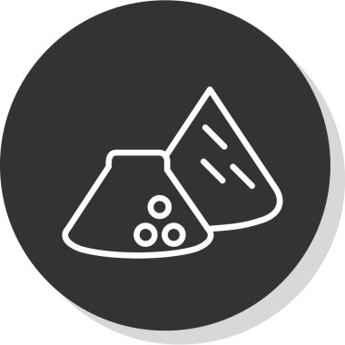 Cuberdon şeker ikonu, Belçika geleneksel tatlısı, vektör illüstrasyonu