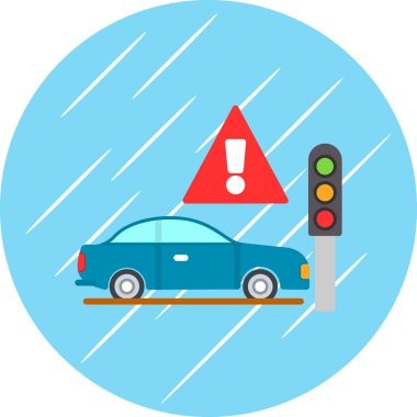 trafik sinyali simgesi, vektör illüstrasyonu