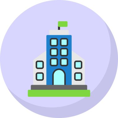 bina simgesi, basit vektör illüstrasyonu