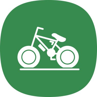 Bisiklet yassı simgesinin vektör illüstrasyonu