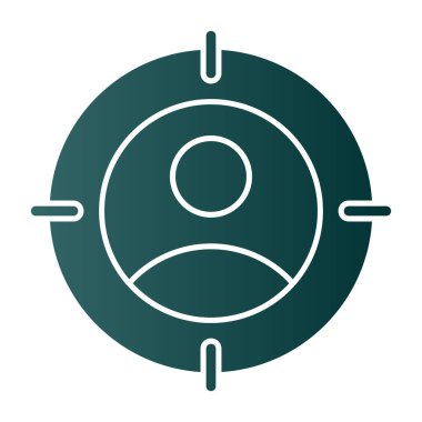 Hedef izleyici simgesi. Vektör çizim  