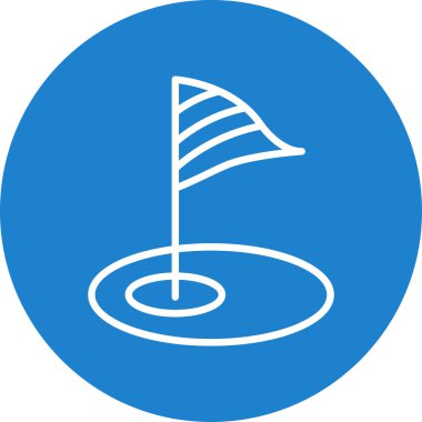 Golf simgesinin vektör illüstrasyonu 