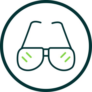 Gözlük. Web simgesi basit illüstrasyon 