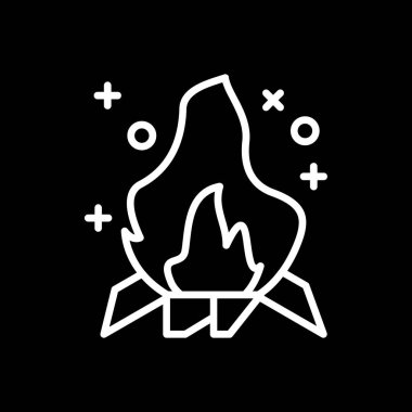 Şenlik ateşi. Web simgesi basit tasarım