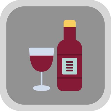 alkol cam ikonu, vektör illüstrasyonu