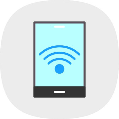 wifi sembollü tablet pc, vektör illüstrasyonu, kablosuz simge