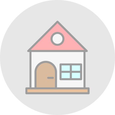 Ev vektör tasarımı. Ev düz simgesi 