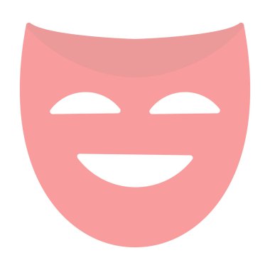 Tiyatro maskesi. Web simgesi basit illüstrasyon  