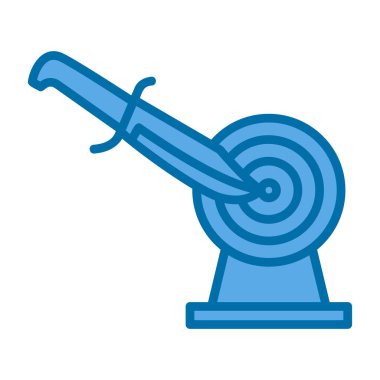 Bıçak fırlatma simgesi, vektör çizimi   