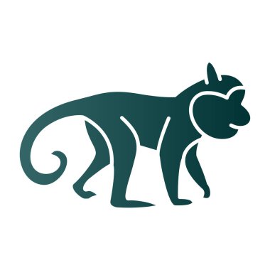 Maymun. Web simgesi basit illüstrasyon