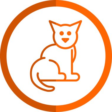 Kedi. Web simgesi vektör illüstrasyonu